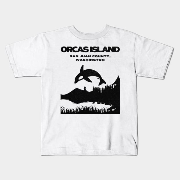 Orcas Island PNW Grunge Aesthetic Kids T-Shirt by Melon Street